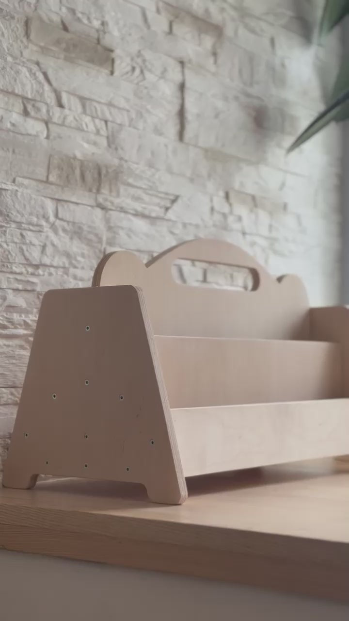 Montessori Double Sided Wooden Book Display For Kids