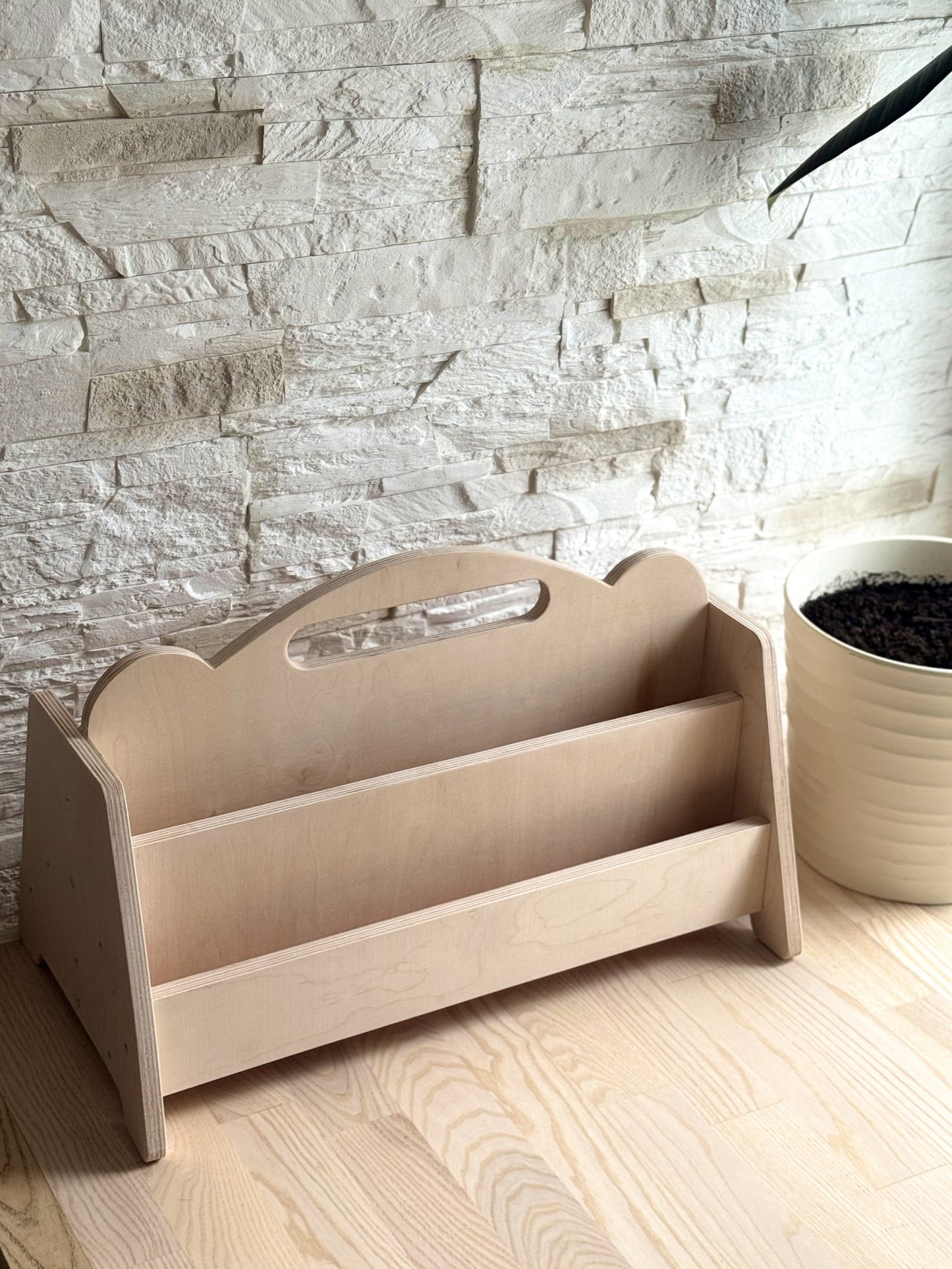 Montessori Double Sided Wooden Book Display For Kids