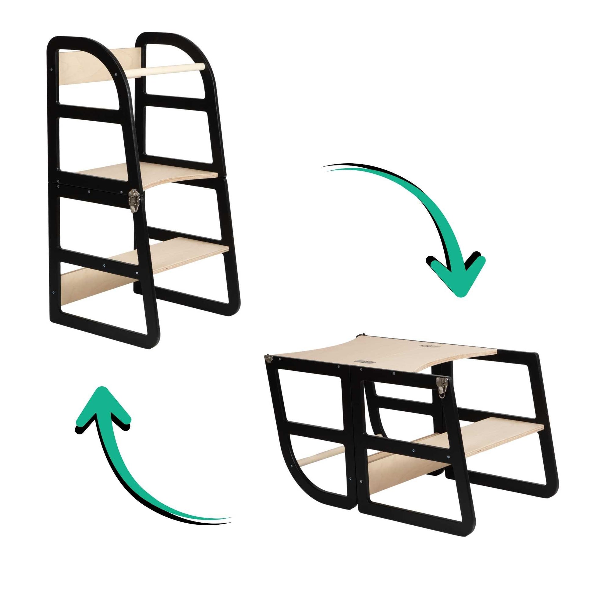 Transformable Kitchen Tower, Convertible 2-in-1