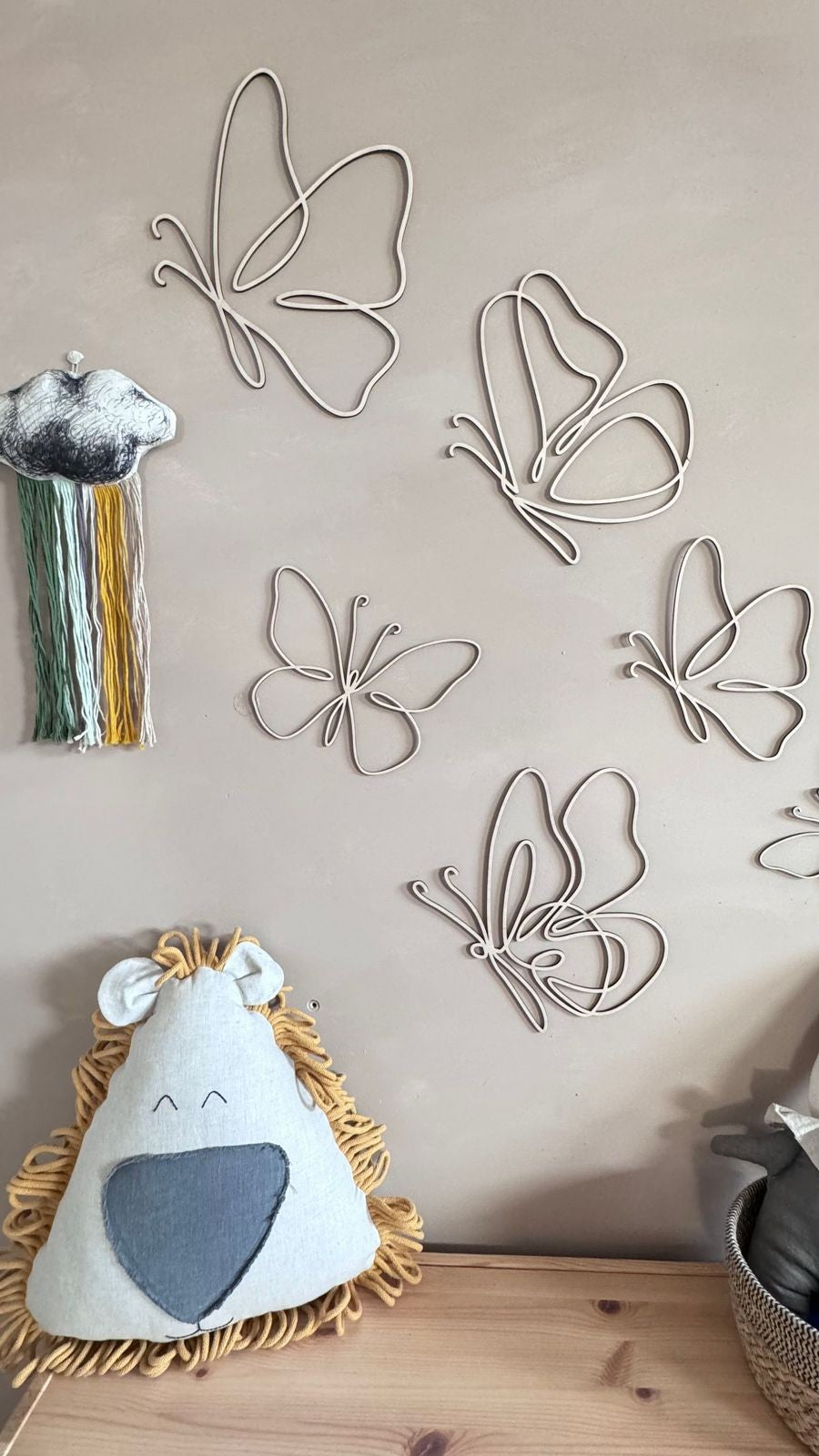 Wall decoration - Set of 6 Wooden Butterflies