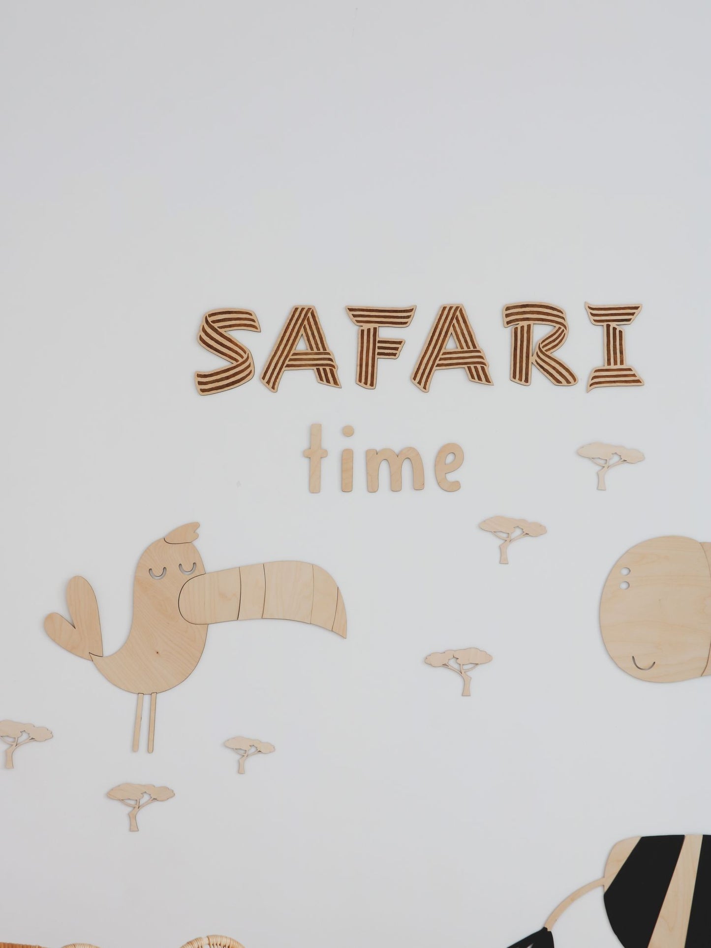 Wooden Wall Sign - Safari Time